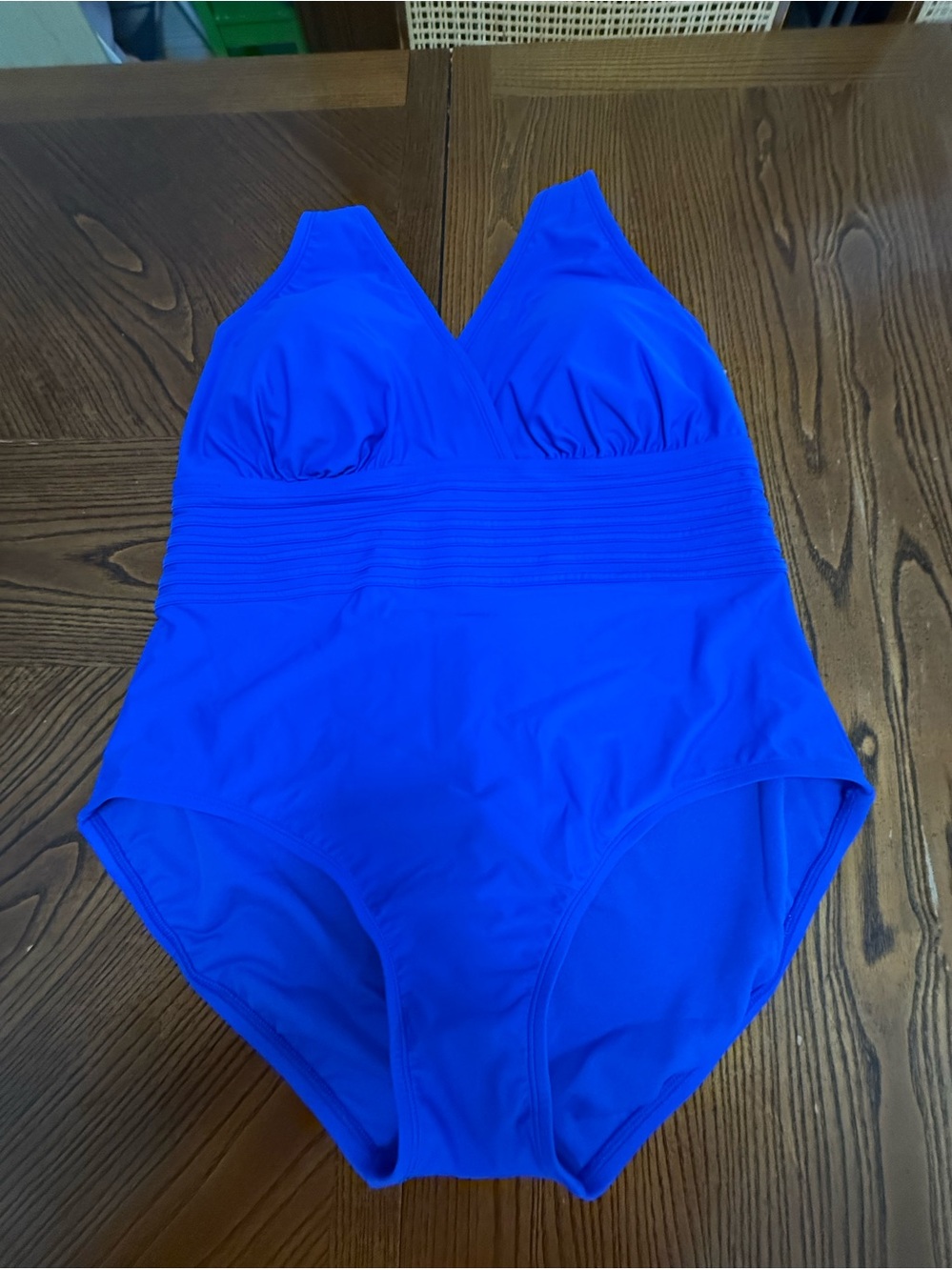 Shade & Shore Full Seat Coverage One Piece Blue Swimsuit . NWT Size 16